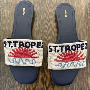 MAEVE Fiona Beaded Slide Sandals Anthropologie